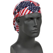 Ergodyne® Chill-Its® 6710 Evaporative Cooling Triangle Hat, Stars/Stripes, One Size