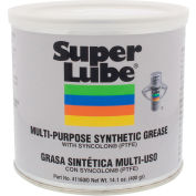 Super Lube 14,1 oz Graisse synthétique polyvalente, NLGI 0 avec Syncolon, PTFE, Bidon, qté par paquet : 12