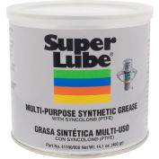 Super Lube 14,1 oz Graisse synthétique polyvalente, NLGI 000 avec Syncolon, PTFE, Bidon, qté par paquet : 12