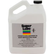 Super Lube Synthetic Extra Lightweight Oil, Bouteille de 1 gal, ISO 46, Clear, qté par paquet : 4