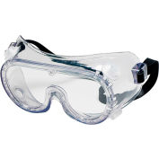 MCR Safety 2235R Chemical Splash Safety Goggles, Indirect Vent, Rubber Strap, Clear AF Lens