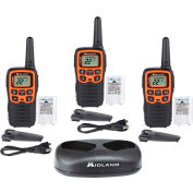 Midland® X Talker Walkie Talkie Bundle, 2-1/50"L x 1-3/10"P x 6-1/10"H, Noir, Paquet de 3