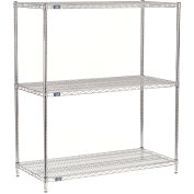 Étagère Nexel® 3, étagère en fil de chrome, démarreur, 30 » L x 24 » P x 54"H