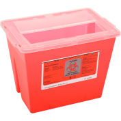 Contenant polyvalent pour objets pointus et tranchants, 11-5/8 po l x 7-3/4 po P x 8-5/8 po H, 2 gallons, rouge