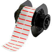 Brady® B33-152-494-RD B-494 Étiquettes en polyester couleur 0,375"H x 1"W Rouge/Blanc, 1500/Roll