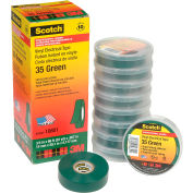 3M Scotch® Vinyl Ruban de codage couleur électrique 35-Vert, 3/4 » X 66', qté par paquet : 10