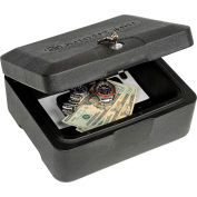 SentrySafe Fire Chest 0500 with Key Lock - 12-13/16"W x 10-5/16"D x 6-1/8"H, Black