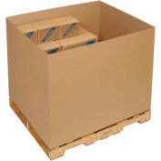 Global Industrial Double Wall Gaylord Bottom Cargo Containers, 48"L x 40"W x 36"H, Kraft - Pkg Qty 5