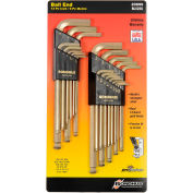 Bondhus 20899 Inch/Metric GoldGuard Plated Balldriver L-wrench Double Pack 38099 & 37937