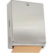 Bobrick® ClassicSeries™ Vertical Folded Paper Towel Dispenser W/Tumbler Lock, Stainless