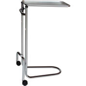 Blickman 1510 Chrome Double-Post Mayo Stand, 12-5/8" x 19-1/8" Tray