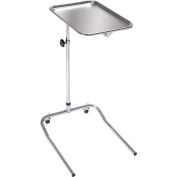 Global Industrial™ Single-Post Chrome Mayo Stand, 12-5/8" x 19-1/8" Tray