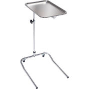 Global Industrial Single-Post Chrome Mayo Stand, 12-5/8" x 19-1/8" Tray