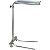 Blickman 1520SS Single-Post Stainless Steel Mayo Stand, 12-5/8" x 19-1/8" Tray