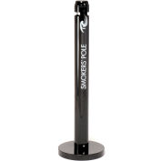 Rubbermaid® Smokers Pole, Black 4"Dia. x 42-1/2"H, FGR1BK