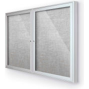 Balt® intérieur clos Cabinet babillard, 48" W x 36" H, garniture argent, platine