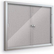 Balt® Deluxe babillard armoire avec 2 portes coulissantes W 46" x 34" H, granit
