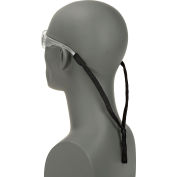 ERB® Lanière ajustable pour lunettes de sécurité, 20-1/2"L, noir, paquet de 12, qté par paquet : 12