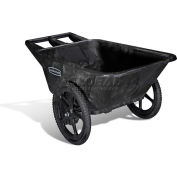 Chariot utilitaire Rubbermaid® Big Wheel® 5642 noir pour agriculture, pépinière ou ferme
