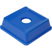 Rubbermaid® Bouteille carrée et couvercle de recyclage de canttes, bleu