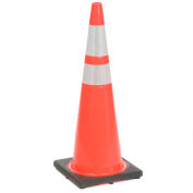 36" Traffic Cone, Reflective, Orange W/ Black Base, 10 lbs, 03-500-06 - Pkg Qty 4