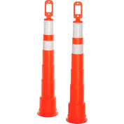42" Trim Line Channelizer W/ (1) 6" & (1) 4" Hi Intensity Stripes, 1 Each