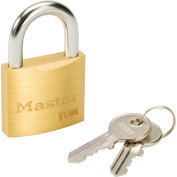 Master Lock® No. 4140KA - 3231 General Security Brass Solid Body Padlocks - Pkg Qty 12