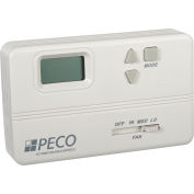 PECO Modulating Fan Coil Thermostat W/ Auto-Heat-Cool-Off Switch, Off-Hi-Med-Lo Fan Control, 3-Wire