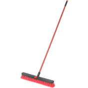Libman Commercial Push Broom with Resin Block - 24 - Medium-Duty Bristles - 805 - Pkg Qty 4