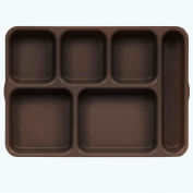 10146DCP167 cambro - plateau 6 compartiment, profond, brun, qté par paquet : 24