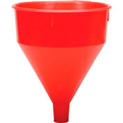 Funnel King® Red Safety Polyethylene 6 Quart Funnel - 32005
