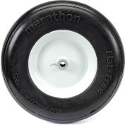 Marathon 00065 4.80/4.00-8 Flat Free Cart Tire - Ribbed Tread - 3" Centered - 5/8" Bearings