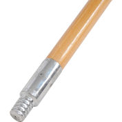 Carlisle Metal Tip Threaded Wood Handle , 60"L x 15/16"Dia. - 4526700 - Pkg Qty 12