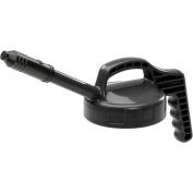 Couvercle à bec verseur extensible sécuritaire pour les huiles, noir, 100301