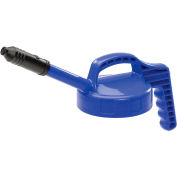 Couvercle à bec verseur extensible sécuritaire pour les huiles, bleu, 100302