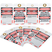 Bilingual Lockout Tags - Do Not Operate Equipment Tag-Out - 10/Pack