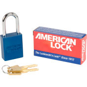No Lock® américain Cadenas rectangulaire de A1106BLU en aluminium massif, bleu