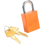 American Lock® No. A1105ORJ Solid Aluminum Rectangulaire Padlock, Orange, qté par paquet : 6