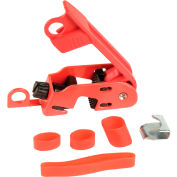 Master Lock® Grip Tight Circuit Breaker Lockout, Fits Std. Height & Tie-Bar Toggles - Pkg Qty 6