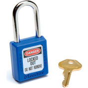 De sécurité Master Lock® série 410 cadenas thermoplastique, bleu, 410BLU