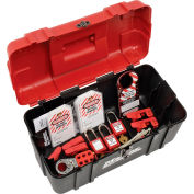 Master Lock® Personal Safety Lockout Kit, Electrical Focus, Keyed Alike, 1457E410KA
