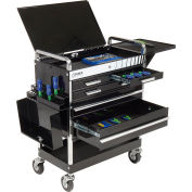 Sunex® Tools Professional 5-Drawer Black Tool Cart W/ Locking Top, 27"H