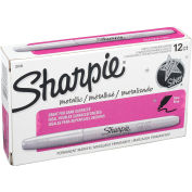 Sharpie® Marqueur permanent métallique, Fine, Encre d'argent métallisé, qté par paquet : 12