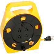 Bayco® Quad Plug Cord Reel SL-755, 16/3 GA, 25'L Cord, Jaune