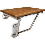 DreamLine™ Shower Seat SHST-01-TK Shower Seat, Natural Teak Wood, 15"W, Natural Teak