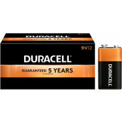 Duracell® Coppertop® 9V Batteries W/ Duralock Power Preserve™, qté par paquet : 12