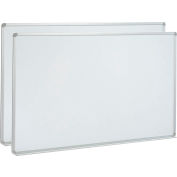 Tableau blanc magnétique industriel ™ mondial - 96 x 48 - Surface en acier - Pack de 2