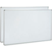 Tableau blanc magnétique industriel ™ mondial - 96 x 48 - Surface en acier - Pack de 2