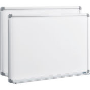 Global Industrial™ Magnetic Whiteboard - 36 x 24 - Steel Surface - Aluminum Frame - Pack of 2