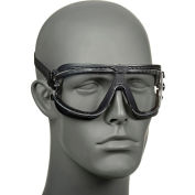 3M™ Gogglegear™ Safety Goggle With Strap & Headband, Clear Lens, Black Frame, Medium